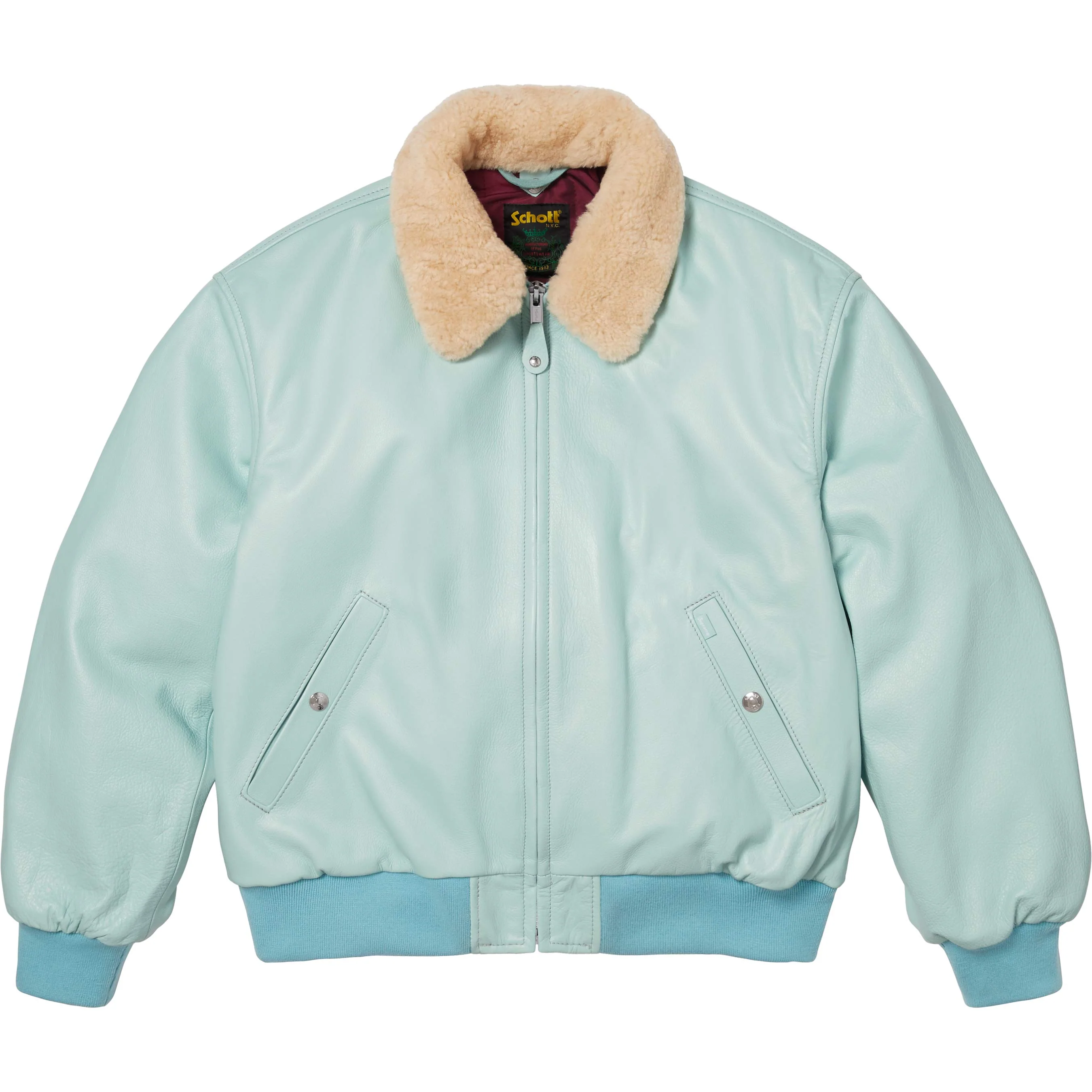 Supreme®/Schott® Shearling Collar Bomber Jacket view 16